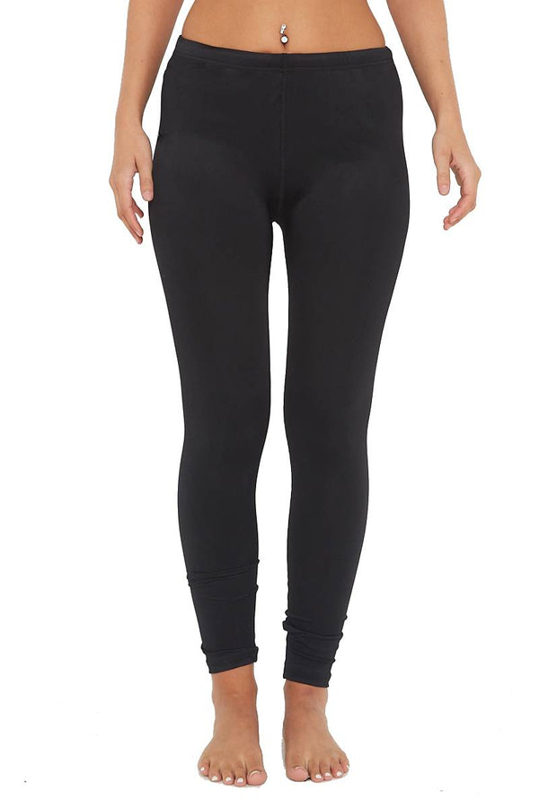 Women Swimming Legging Black with Drawstrings