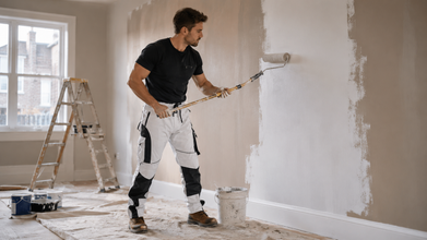 Sam Caan Men's White Softshell Painter Trousers