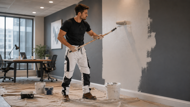 Sam Caan Men's White Softshell Painter Trousers