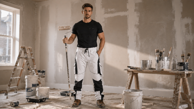 Sam Caan Men's White Softshell Painter Trousers