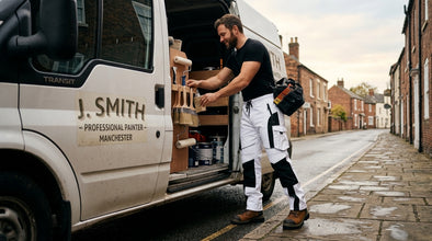 Sam Caan Men's White Softshell Painter Trousers