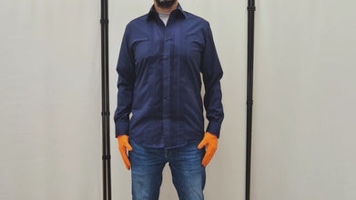 Men Navy Slim Fit Shirt SC311