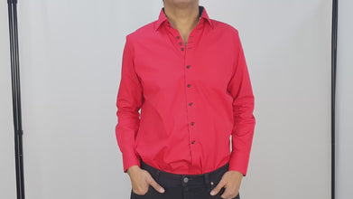 Men Red Slim Fit Shirt 10027