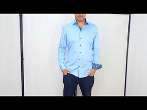 Men Sky Blue Slim Fit Shirt 1103