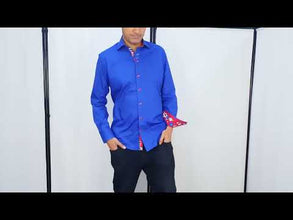 Men Royal Blue Slim Fit Shirt 1102