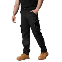 Sam Caan Men Work Trousers Combat Cargo Pockets Black STY7