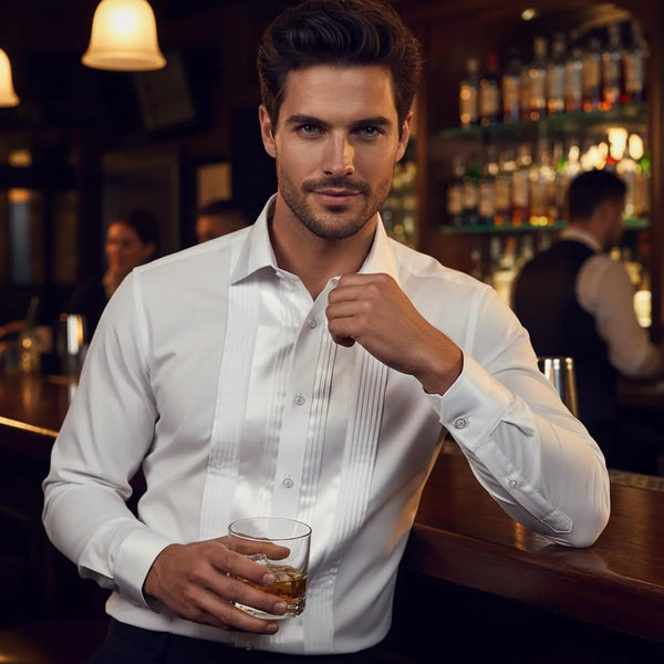 Men White Slim Fit Shirt SC312