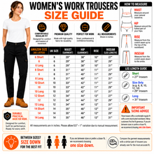 Sam Caan Women Work Trouser With Cargo Pockets Elasticated Waist Black P1